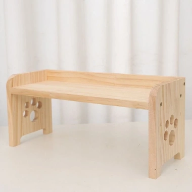 Kệ Đỡ Bát Thú Cưng Gỗ Tự Nhiên Điều Chỉnh Hỗ Trợ Cổ Cho Chó Mèo 9