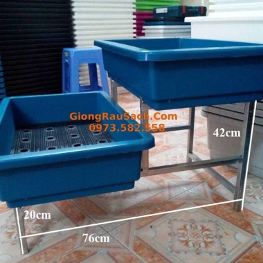 Kệ Đỡ Chậu Rau Bậc Thang 2 Tầng Siêu Bền Cho Chậu Đại, Thùng Xốp, Giá 225k