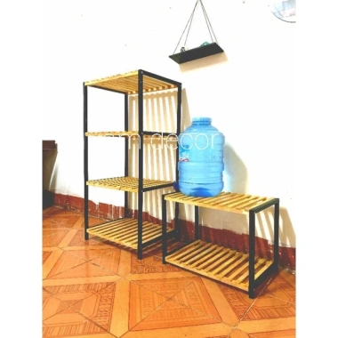 Kệ đồ đa năng mặt gỗ khung thép siêu bền - 2/3/4 tầng, giá ưu đãi 183.300₫