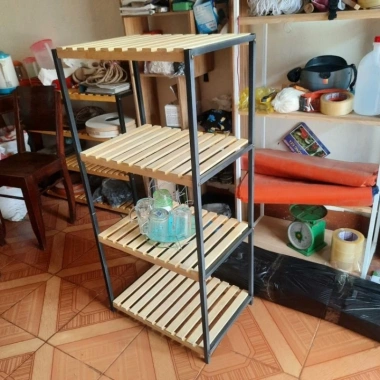 Kệ đồ đa năng mặt gỗ khung thép siêu bền - 2/3/4 tầng, giá ưu đãi 183.300₫