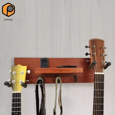 Kệ Đỡ Guitar Gỗ Sapele Đa Năng - Giá Để Nhiều Đàn, Đứng & Treo Tường, Phòng Thu Nhạc, Giá 469.700₫