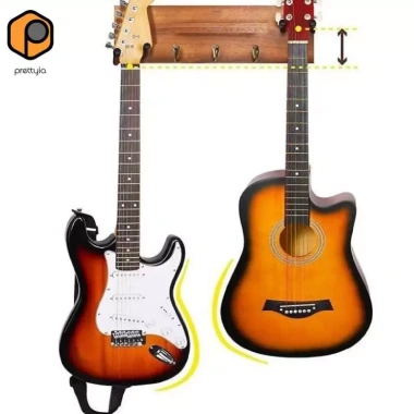 Kệ Đỡ Guitar Gỗ Sapele Đa Năng - Giá Để Nhiều Đàn, Đứng & Treo Tường, Phòng Thu Nhạc, Giá 469.700₫