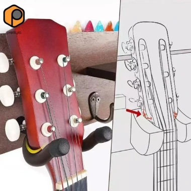 Kệ Đỡ Guitar Gỗ Sapele Đa Năng - Giá Để Nhiều Đàn, Đứng & Treo Tường, Phòng Thu Nhạc, Giá 469.700₫