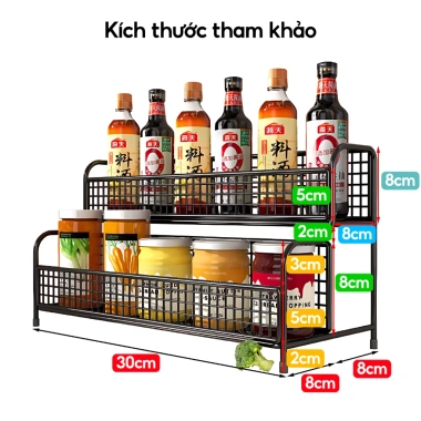 Kệ Đồ Nhà Bếp 2 Tầng Inox Chống Gỉ - Giá 31.000đ, Lưới Thép Sơn Tĩnh Điện 5