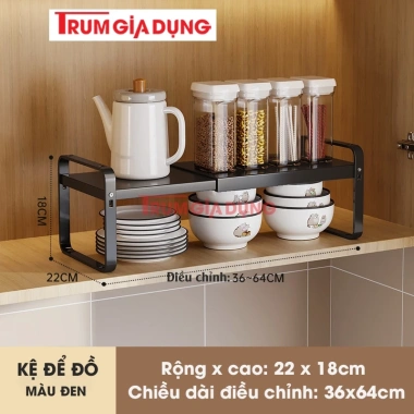 Kệ Đồ Nhà Bếp Trùm Gia Dụng – Thép Carbon, Kích Thước Điều Chỉnh, Tủ Bếp, 216.000₫ 2 Kệ Đồ Nhà Bếp Trùm Gia Dụng – Thép Carbon, Kích Thước Điều Chỉnh, Tủ Bếp, 216.000₫ 2
