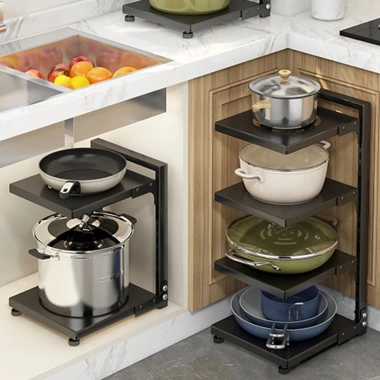 Kệ Đồ Nhiều Tầng Nhà Bếp Inox 3 Tầng - Đựng Nồi Chuyên Dụng, Giá Ưu Đãi 223.000 VND
