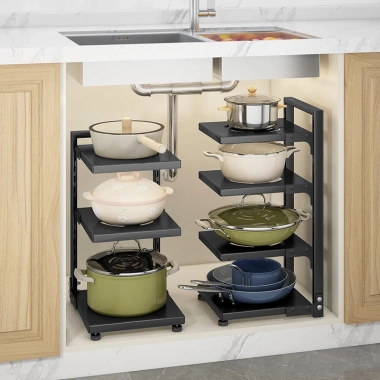 Kệ Đồ Nhiều Tầng Nhà Bếp Inox 3 Tầng - Đựng Nồi Chuyên Dụng, Giá Ưu Đãi 223.000 VND