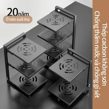 Kệ Đồ Nhiều Tầng Nhà Bếp Inox 3 Tầng - Đựng Nồi Chuyên Dụng, Giá Ưu Đãi 223.000 VND