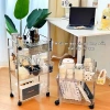 Kệ Đồ Trong Suốt Nhiều Tầng Đa Năng Bánh Xe - Spa, Bếp, Tắm, Lỗ Thoát Nước + Ống 5