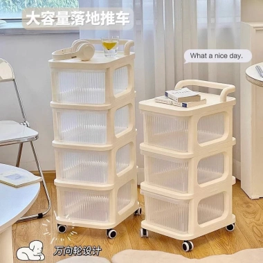 Kệ Đựng Bỉm 3-4-5 Tầng Đa Năng, Tủ Đồ Sơ Sinh Bánh Xe Đẩy - Gọn Gàng, Dễ Lấy, Giá 133k