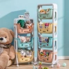Kệ đựng đồ 2-4 tầng bánh xe đa năng - Giá 220k, lưu trữ đồ chơi, gấu bông, bỉm sữa cao cấp