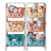 Kệ đựng đồ 2-4 tầng bánh xe đa năng - Giá 220k, lưu trữ đồ chơi, gấu bông, bỉm sữa cao cấp 3