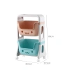 Kệ đựng đồ 2-4 tầng bánh xe đa năng - Giá 220k, lưu trữ đồ chơi, gấu bông, bỉm sữa cao cấp 10