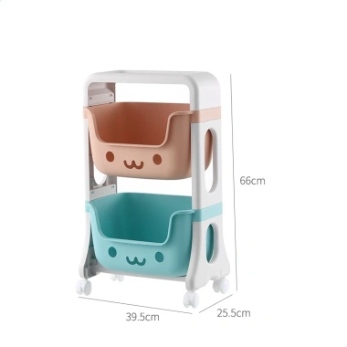 Kệ đựng đồ 2-4 tầng bánh xe đa năng - Giá 220k, lưu trữ đồ chơi, gấu bông, bỉm sữa cao cấp 10