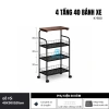 Kệ Đựng Đồ 5C 3-4 Tầng Bánh Xe Di Chuyển, Khung Sắt, MDF Melamine - 250.000 10