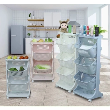 Kệ đựng đồ đa năng 2-3 tầng bánh xe 360 siêu tiện ích Việt Nhật - 3 ngăn treo, giảm giá 184.240₫