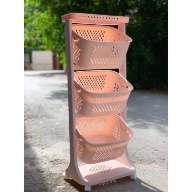Kệ đựng đồ đa năng 2-3 tầng bánh xe 360 siêu tiện ích Việt Nhật - 3 ngăn treo, giảm giá 184.240₫