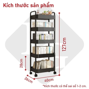 Kệ Đựng Đồ Đa Năng 3-4 Tầng Bánh Xe Đẩy Nhựa Cao Cấp - Giá 129.000 VND Giảm Đặc Biệt 8