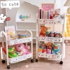 Kệ Đựng Đồ Đa Năng 3-4 Tầng Bánh Xe Di Chuyển kèm Sticker Dễ Thương Giá Ưu Đãi 135k 3
