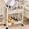 Kệ Đựng Đồ Đa Năng 3-4 Tầng Bánh Xe Di Chuyển kèm Sticker Dễ Thương Giá Ưu Đãi 135k 4