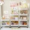 Kệ Đựng Đồ Đa Năng 3-4 Tầng có Bánh Xe Di Chuyển và Sticker Dễ Thương - Giá 48.000₫ 2