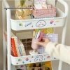 Kệ Đựng Đồ Đa Năng 3-4 Tầng có Bánh Xe Di Chuyển và Sticker Dễ Thương - Giá 48.000₫ 7