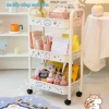 Kệ Đựng Đồ Đa Năng 3-4 Tầng có Bánh Xe Di Chuyển và Sticker Dễ Thương - Giá 48.000₫ 8
