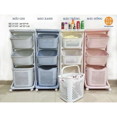 Kệ đựng đồ đa năng 4 tầng bánh xe Việt Nhật - Tiết kiệm không gian, Giá chỉ 188.000₫ 10