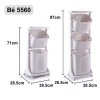 Kệ Đựng Đồ Đa Năng Nhựa Việt Nhật Cao Cấp 5.567 - Bánh Xe Di Chuyển Dễ Dàng, Giá Ưu Đãi 289.000 VND 4