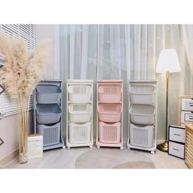 Kệ Đựng Đồ Đa Năng Nhựa Việt Nhật Cao Cấp 5.567 - Bánh Xe Di Chuyển Dễ Dàng, Giá Ưu Đãi 289.000 VND