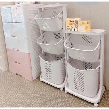 Kệ Đựng Đồ Đa Năng Nhựa Việt Nhật Cao Cấp 5.567 - Bánh Xe Di Chuyển Dễ Dàng, Giá Ưu Đãi 289.000 VND