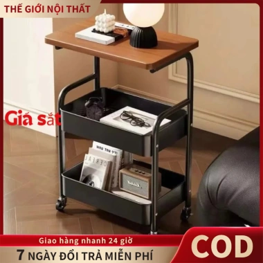 Kệ đựng đồ đầu giường 3-5 tầng nhựa bánh xe đẩy - Tiết kiệm phòng ngủ, tắm, giá 52.900₫