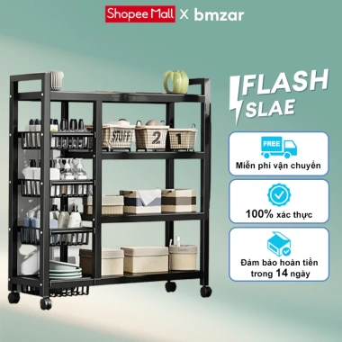 Kệ Đựng Đồ Nhà Bếp Nhiều Tầng 100% Sắt Chịu 500kg - Giá 339.000 VNĐ, Tiết Kiệm