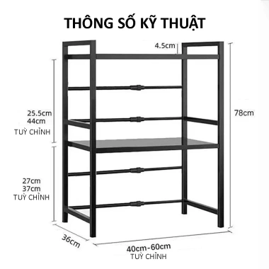 Kệ đựng đồ nhà bếp sơn tĩnh điện cao cấp, chịu lực mạnh, thiết kế thông minh, giá chỉ 219.000₫ 5