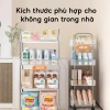 Kệ Đựng Đồ Nhà Tắm Chữ Nhật Đa Năng 3-4 Tầng Xoay 360 độ Bánh Xe Tiện Lợi Giá 133k 3