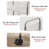 Kệ Đựng Đồ Nhà Tắm Chữ Nhật Đa Năng 3-4 Tầng Xoay 360 độ Bánh Xe Tiện Lợi Giá 133k 6