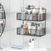 Kệ Đựng Đồ Nhà Tắm Dán Tường Hình Chữ Nhật Đen Trắng - Đa Năng, Giá Ưu Đãi 30.000 VND 8