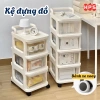 Kệ Đựng Đồ Nhiều Tầng HPS Bánh Xe - Tủ Mini Đựng Mỹ Phẩm, Bỉm Sữa, Đồ Cá Nhân