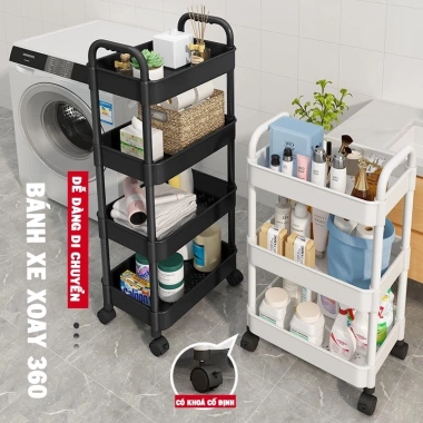 Kệ Đựng Đồ Trang Điểm & Giá Sách Đa Năng Bánh Xe XD02 - Tiết Kiệm Không Gian, Giá Ưu Đãi 128,250₫