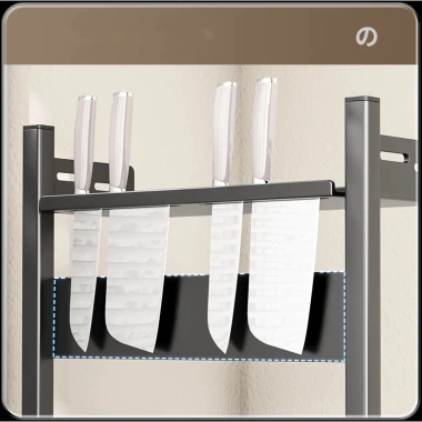 Kệ đựng gia vị AetheraHome - Thép carbon, 2/3 tầng, độ cao điều chỉnh, 50x16x54cm 2