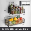 Kệ Đựng Gia Vị Dán Tường Nhà Bếp Khung Sắt Sơn Tĩnh Điện GS04 - Giá 34.000, Gọn Gàng, Tiết Kiệm Không Gian 2