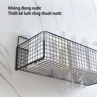 Kệ Đựng Gia Vị Dán Tường Nhà Bếp Khung Sắt Sơn Tĩnh Điện GS04 - Giá 34.000, Gọn Gàng, Tiết Kiệm Không Gian
