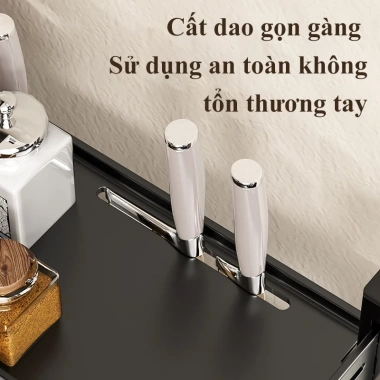 Kệ đựng gia vị HOMELOVE thép carbon chống gỉ sét, tiện dụng, giúp bếp gọn gàng