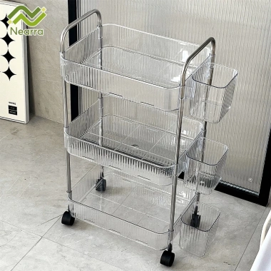 Kệ đựng mỹ phẩm trong suốt có ngăn kéo - Kệ xe đẩy cao cấp, phụ kiện 99.000đ