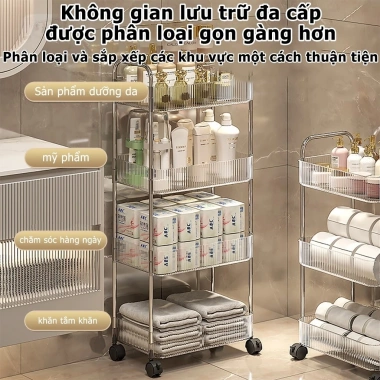 Kệ đựng mỹ phẩm trong suốt có ngăn kéo - Kệ xe đẩy cao cấp, phụ kiện 99.000đ 4 Kệ đựng mỹ phẩm trong suốt có ngăn kéo - Kệ xe đẩy cao cấp, phụ kiện 99.000đ 4