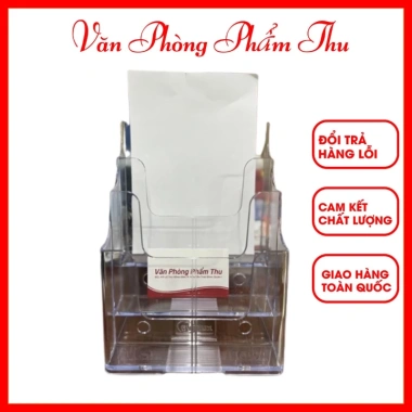 Kệ đựng tờ rơi mica trong suốt - Khay tài liệu đa ngăn A5, giấy note, giảm giá 105.000₫