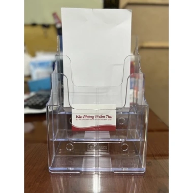 Kệ đựng tờ rơi mica trong suốt - Khay tài liệu đa ngăn A5, giấy note, giảm giá 105.000₫