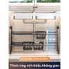 Kệ Gầm Bếp Đa Năng 52-88cm Điều Chỉnh, 1/2 Tầng Có Giỏ, Dùng Bồn Rửa - 259.000 VND 3