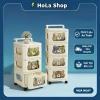 Kệ Gấu Đa Năng Bánh Xe 3-5 Tầng - Tủ Nhựa Lưu Trữ Đồ Bé, Bỉm Sữa Giá 259k