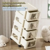 Kệ Gấu Đa Năng Bánh Xe 3-5 Tầng - Tủ Nhựa Lưu Trữ Đồ Bé, Bỉm Sữa Giá 259k 5